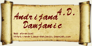 Andrijana Damjanić vizit kartica